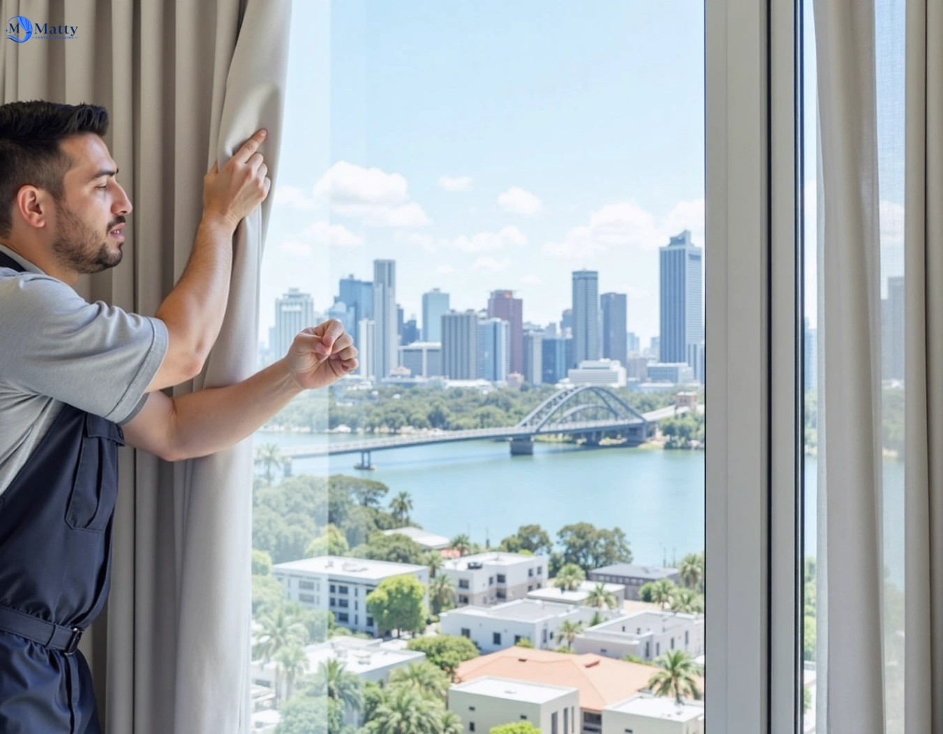 Professional curtain steam cleaning service exford-vic QLD by Matty Curtain Cleaning
