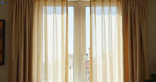 Dusty and dull curtains in exford-vic before steam cleaning